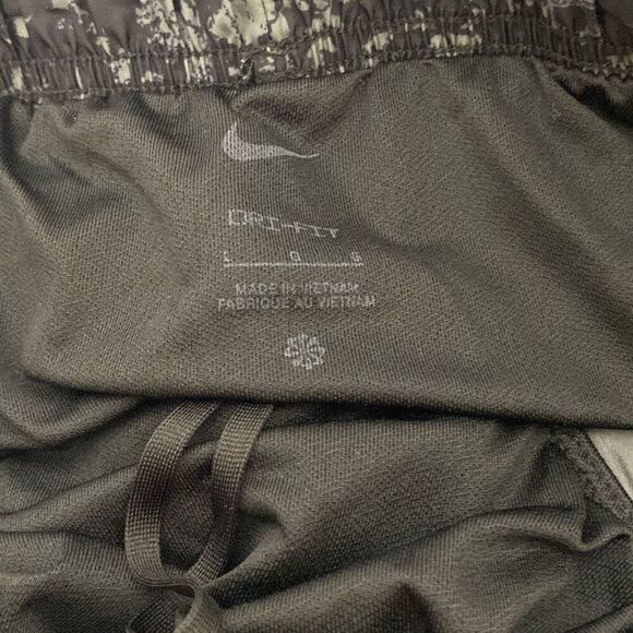 Nike Women's Black Gray Dri-Fit Tempo Printed Athletic Running Shorts Large - Picture 6 of 7